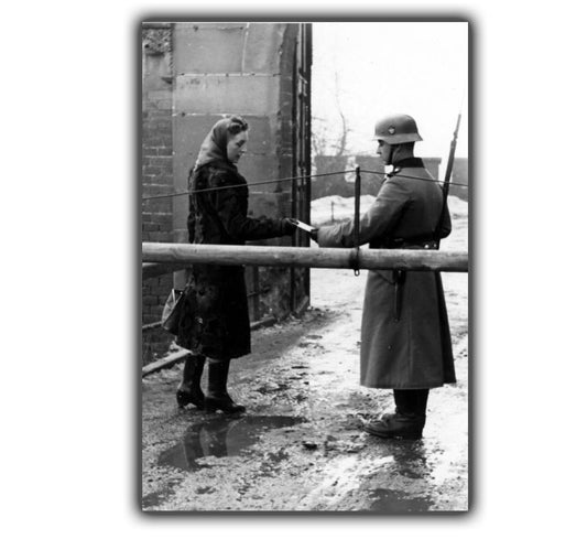 border checkpoint in Europe vintage retro WW2 Photo Glossy 4*6 in A051