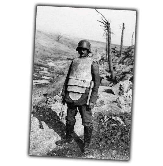WWI soldier in a bulletproof vest vintage retro WW2 Photo Glossy 4*6 in A058