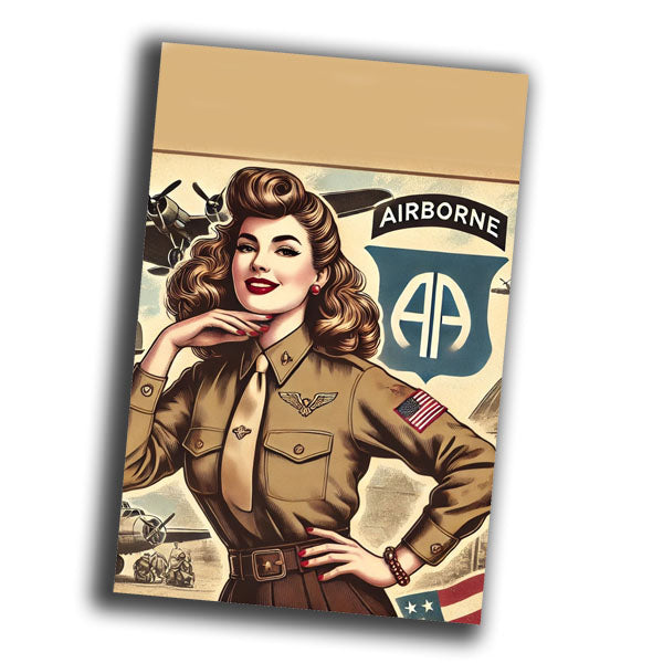 nice vintage Airborne Paratroopers military woman uniform retro WW2 Photo Glossy 4*6 in A023
