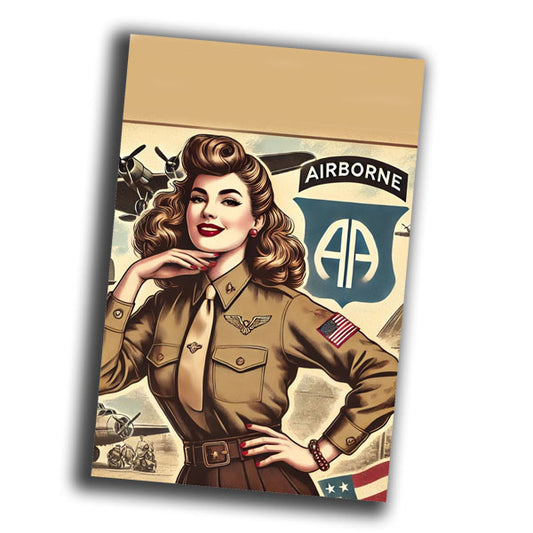nice vintage Airborne Paratroopers military woman uniform retro WW2 Photo Glossy 4*6 in A023