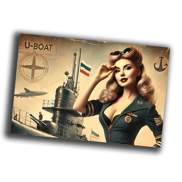 American woman NAVY in military uniform vintage retro WW2 Photo Glossy 4*6 in B003