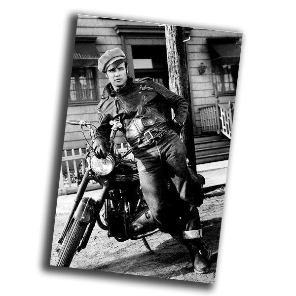 Marlon Brando on a motorcycle vintage retro WW2 Photo Glossy 4*6 in B045