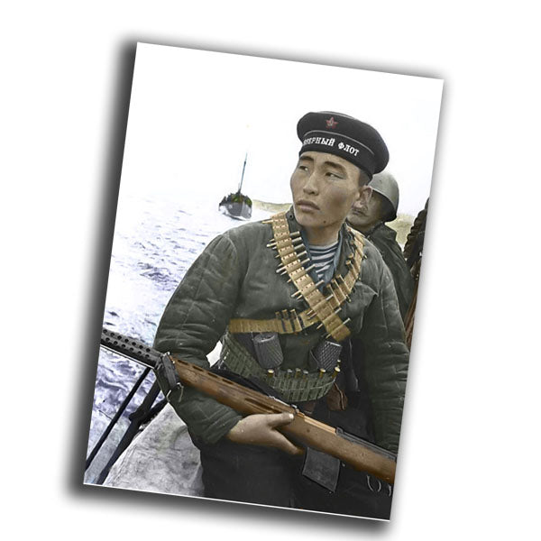 Soviet Marine in uniform vintage retro WW2 Photo Glossy 4*6 in B050