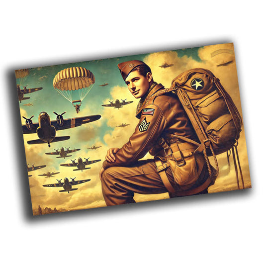 101st Airborne Division Paratroopers vintage retro WW2 Photo Glossy 4*6 in B013