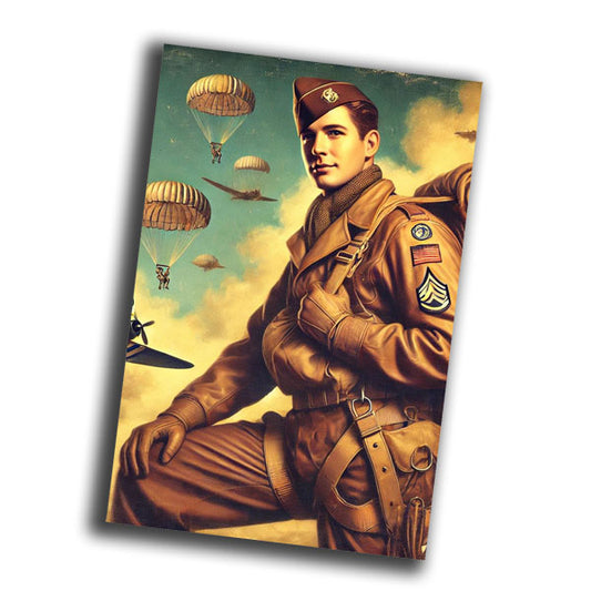 101st Airborne Division Paratroopers vintage retro WW2 Photo Glossy 4*6 in B014