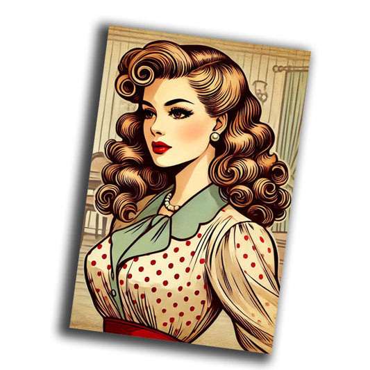 featuring an elegant woman from the 1940s  vintage retro WW2 Photo Glossy 4*6 in B021