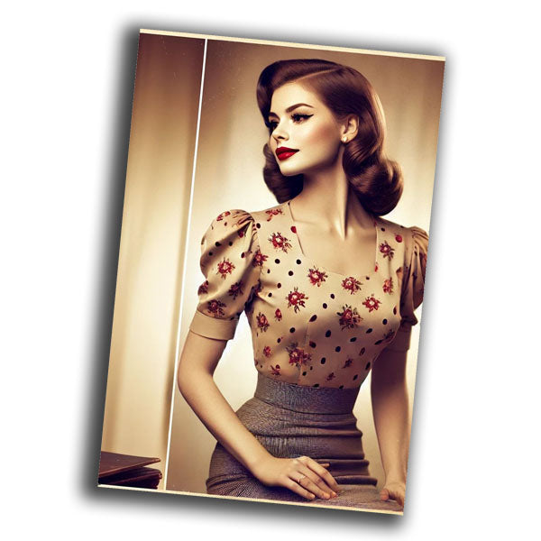 woman classic 1940s vintage retro WW2 Photo Glossy 4*6 in B025
