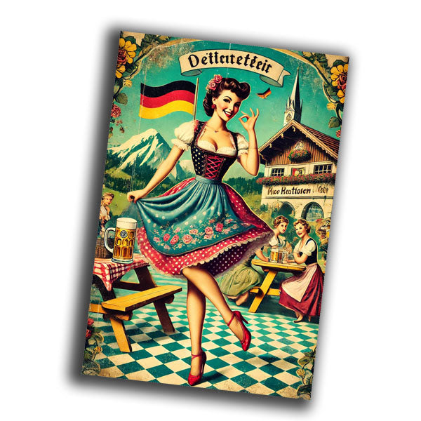 german girl in pinup style vintage retro WW2 Photo Glossy 4*6 in B031