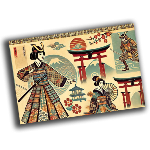 japanese samurai soldiers woman vintage retro WW2 Photo Glossy 4*6 in B033