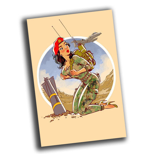 pin-up retro vintage illustration featuring a classic 1950s Photo Glossy 4*6 in D047