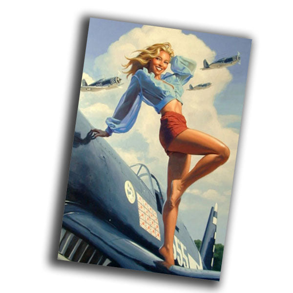 pin-up retro vintage illustration featuring a classic 1950s Photo Glossy 4*6 in D048