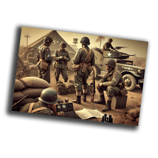 retro vintage military scene from the mid-20th century Photo Glossy 4*6 in E 001