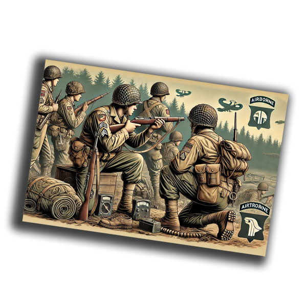 retro vintage military scene from the mid-20th century Photo Glossy 4*6 in E 003