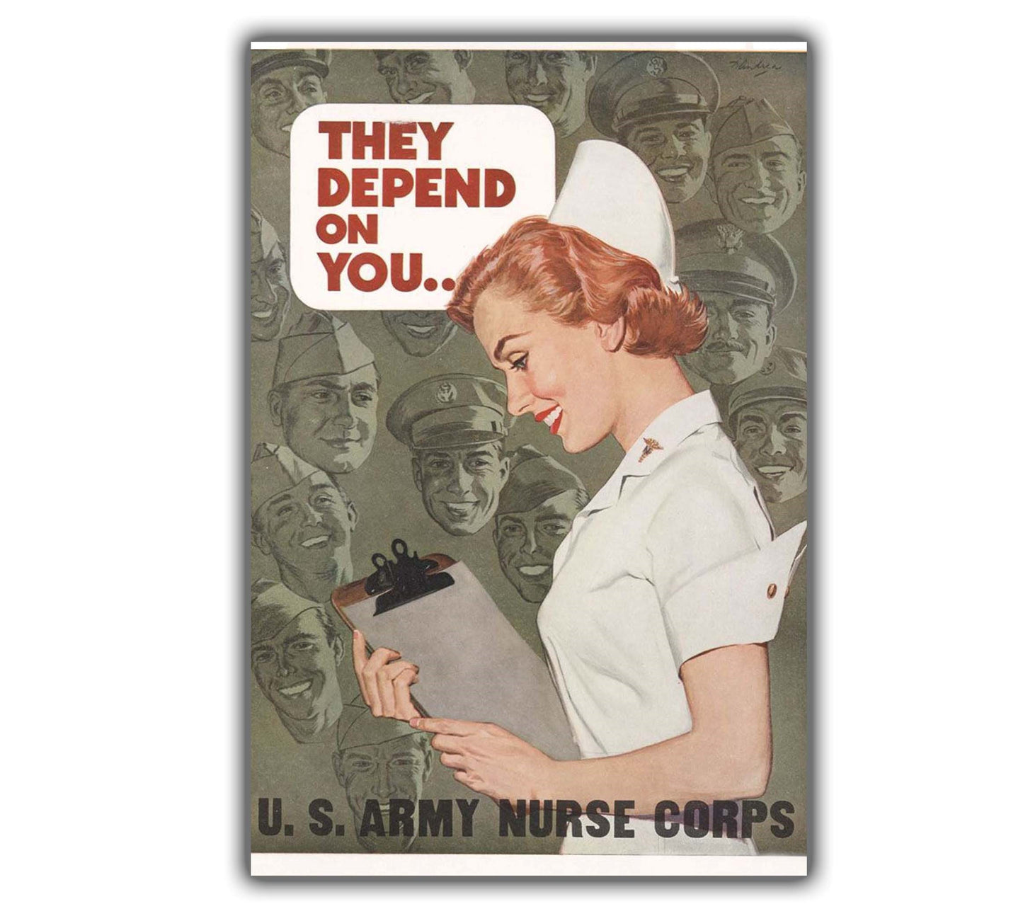 retro vintage photo pinup classic woman nurse Photo Glossy 4*6 in E 049