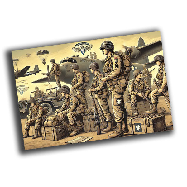 retro vintage military scene from the mid-20th century Photo Glossy 4*6 in E 004