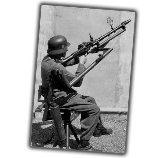 classic vintage soldier german wehrmacht uniform machine gunner WW2 Photo Glossy 4*6 in F057