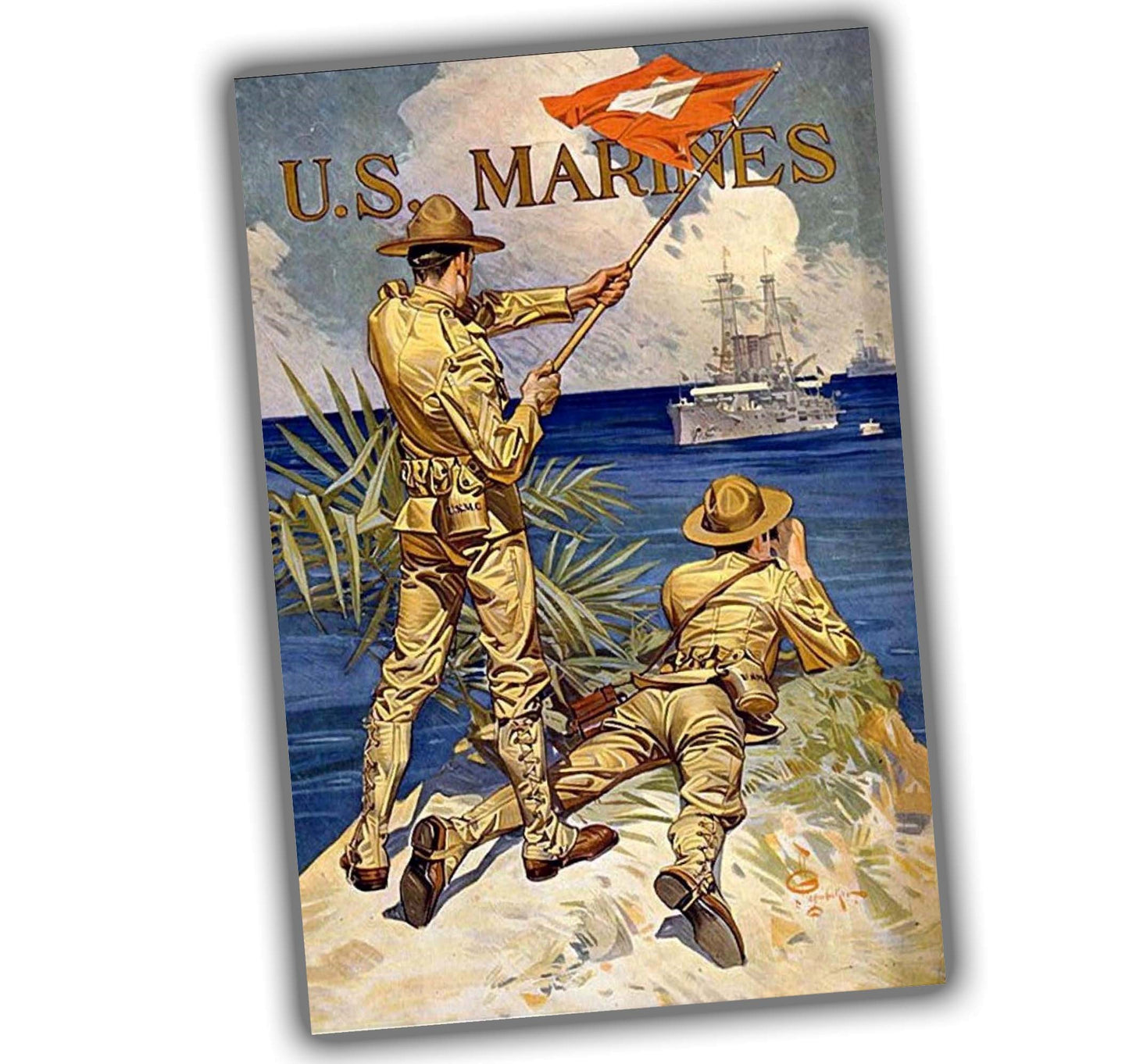vintage classic retro picture from the time of the US Marines WW2 Photo Glossy 4*6 in G037