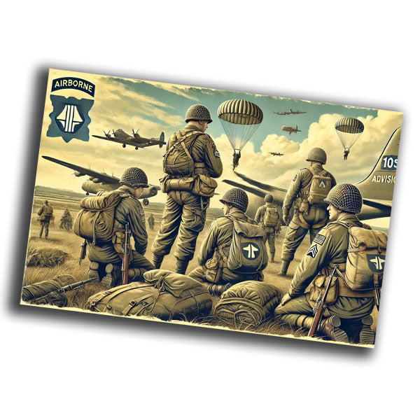 vintage-style illustration of the 101st Airborne Division WW2 Photo Glossy 4*6 in G007
