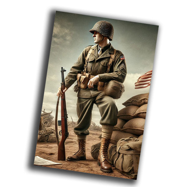 vintage classic depiction of a military uniform from the 1940s WW2 Photo Glossy 4*6 in G023