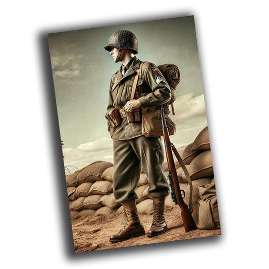 vintage classic depiction of a military uniform from the 1940s WW2 Photo Glossy 4*6 in G024
