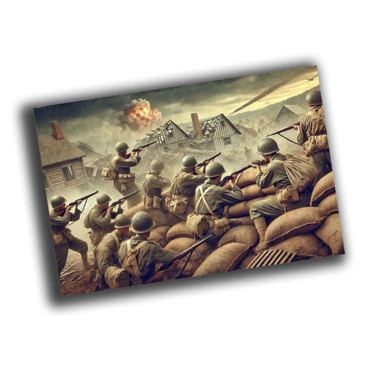 vintage classic depiction of World War II  WW2 Photo Glossy 4*6 in G029