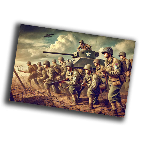 vintage classic depiction of World War II  WW2 Photo Glossy 4*6 in G030