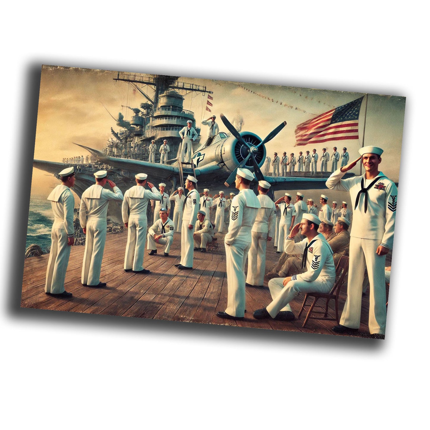 vintage classic scene of the US Navy in the 1940s WW2 Photo Glossy 4*6 in G031