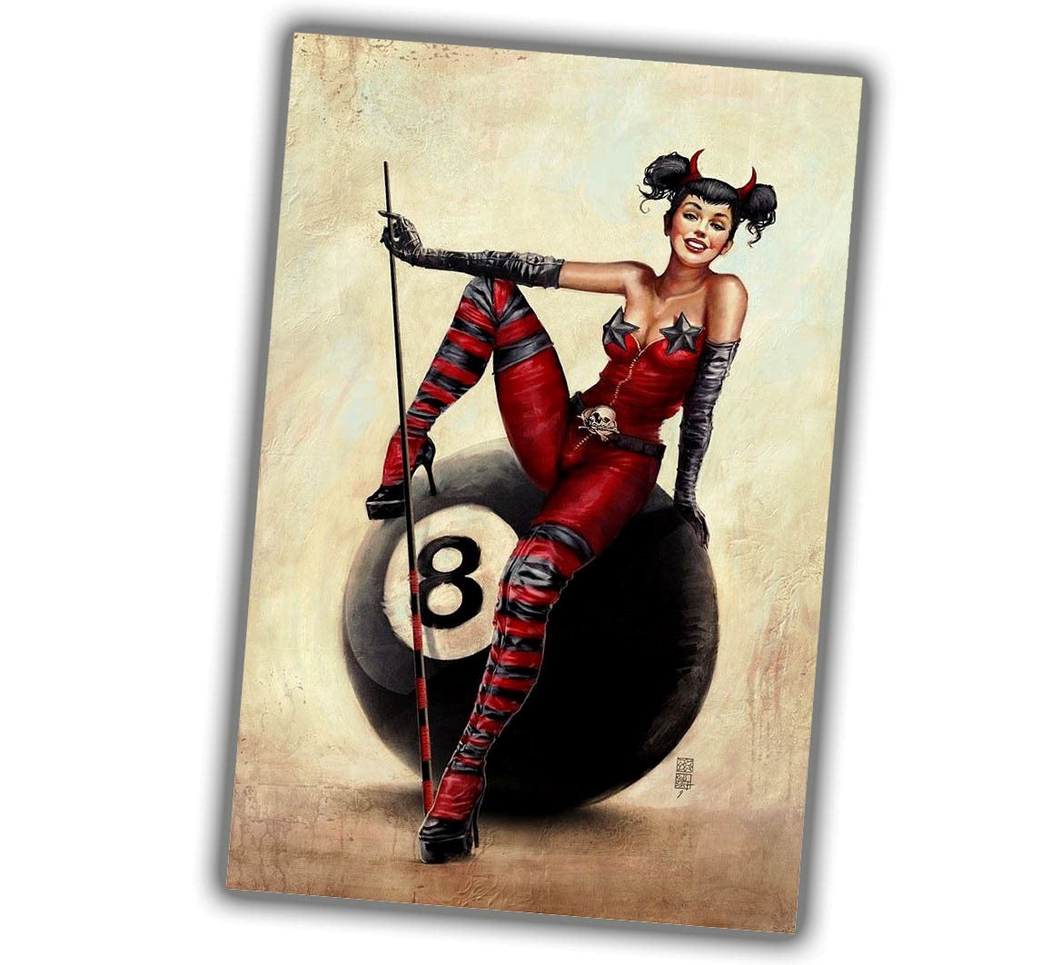 vintage-style illustration of a classic military woman from the WW2 Photo Glossy 4*6 in I041