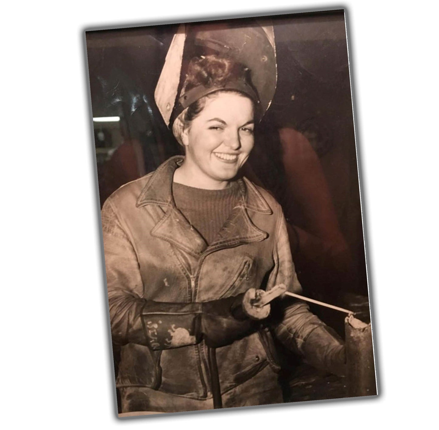 vintage-style illustration of a classic military woman from the WW2 Photo Glossy 4*6 in I044