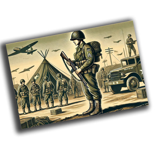 vintage retro style uniform WW2 Photo Glossy 4*6 in J002