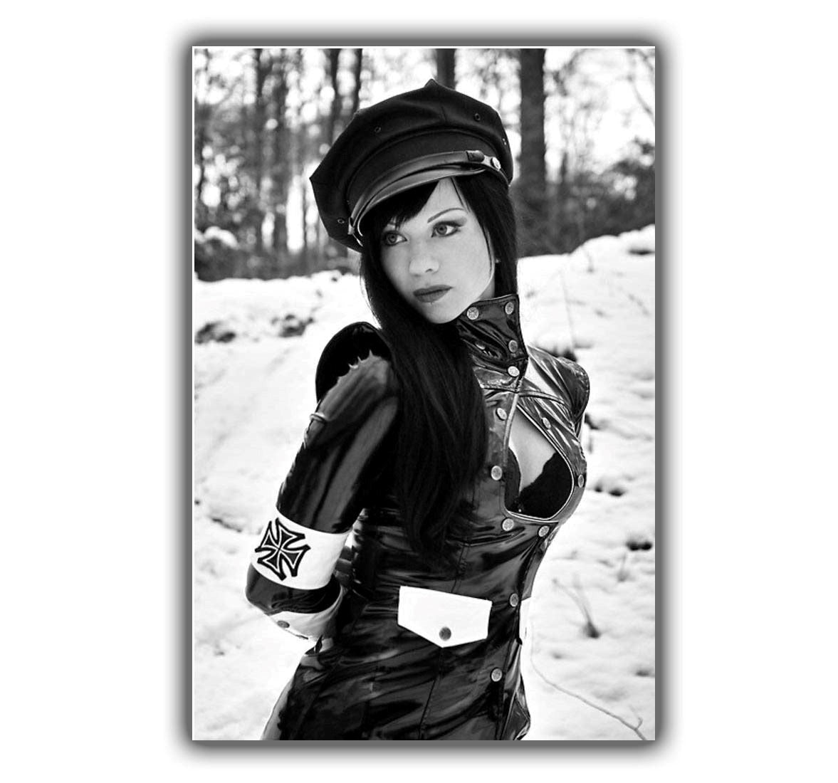 vintage classic retro style woman military uniform WW2 Photo Glossy 4*6 in J048