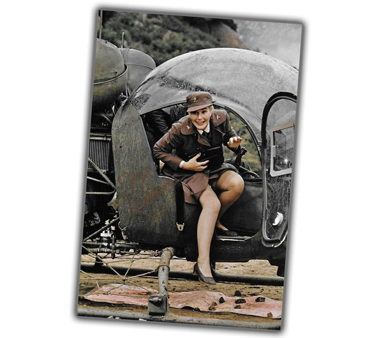 vintage classic retro style woman Helicopter pilot WW2 Photo Glossy 4*6 in J057