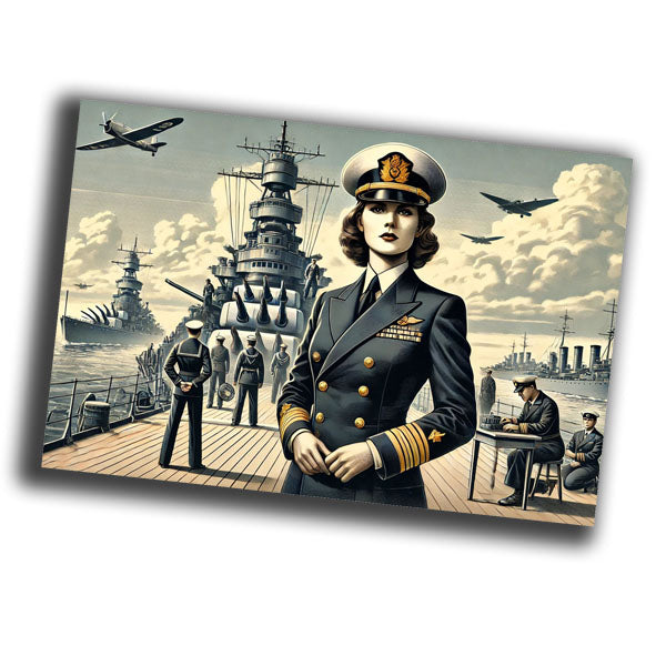 vintage-style illustration of a classic military scene WW2 Photo Glossy 4*6 in J012