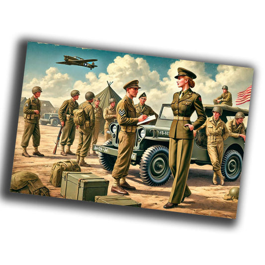 vintage-style illustration of a classic military scene WW2 Photo Glossy 4*6 in J013