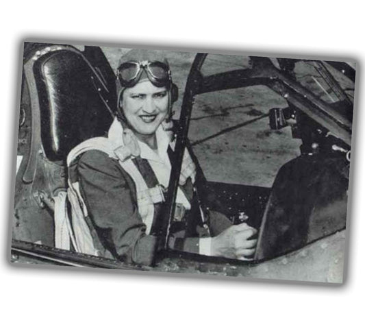 vintage classic retro woman pilot in airplane cockpit WW2 Photo Glossy 4*6 in K054