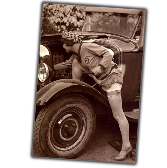 Vintage classic retro woman mechanic  WW2 Photo Glossy 4*6 in K056