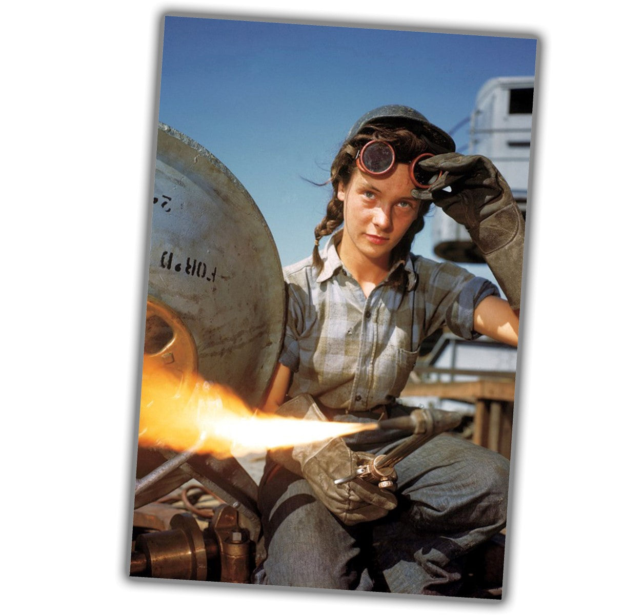 vintage classic retro woman welder WW2 Photo Glossy 4*6 in K058
