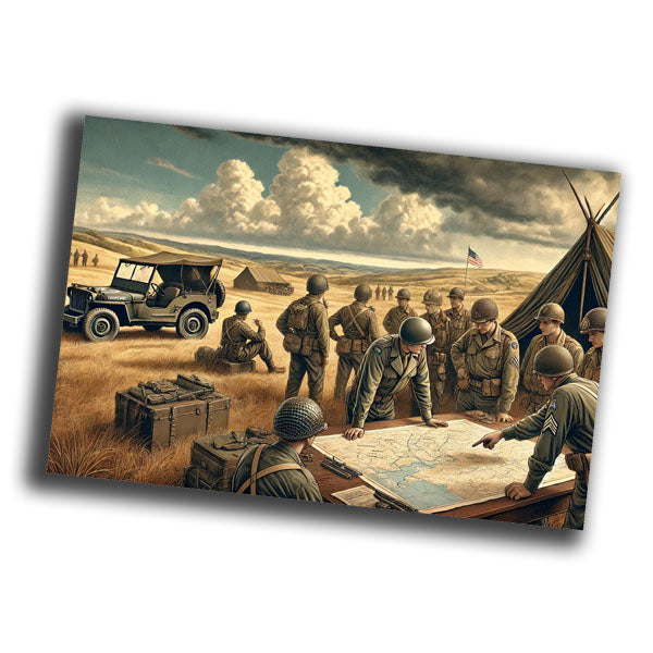 vintage-style illustration showcasing a classic military history scene WW2 Photo Glossy 4*6 in K016