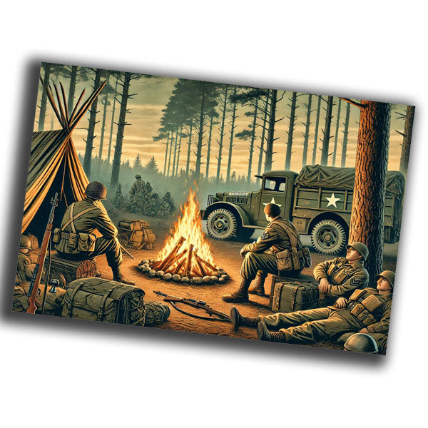 vintage-style illustration showcasing a classic military history scene WW2 Photo Glossy 4*6 in K019