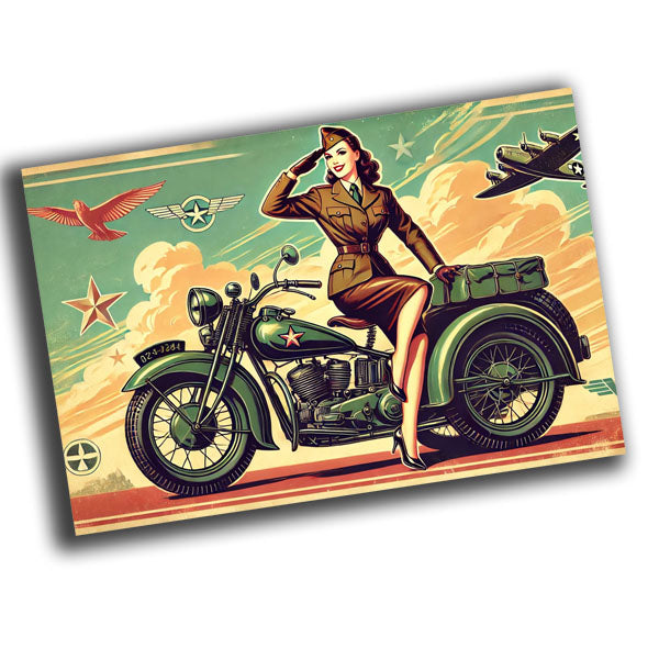 classic vintage pin-up illustration featuring a glamorous woman  WW2 Photo Glossy 4*6 in K026